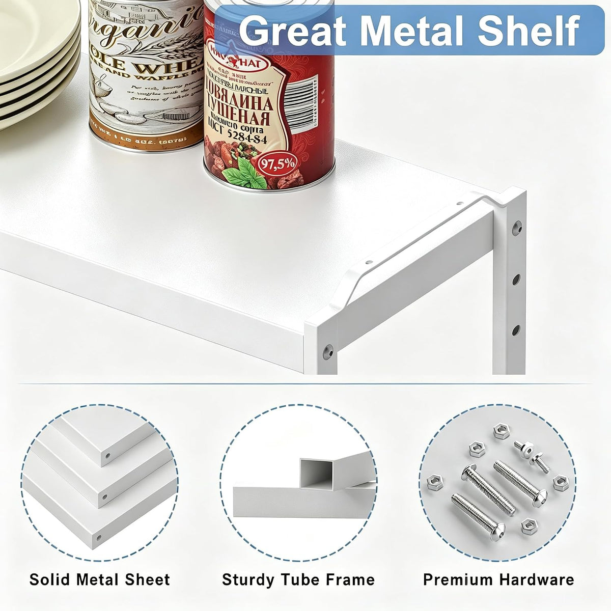 Expandable Cabinet Shelf Organizer, Adjustable kitchen Countertop Storage