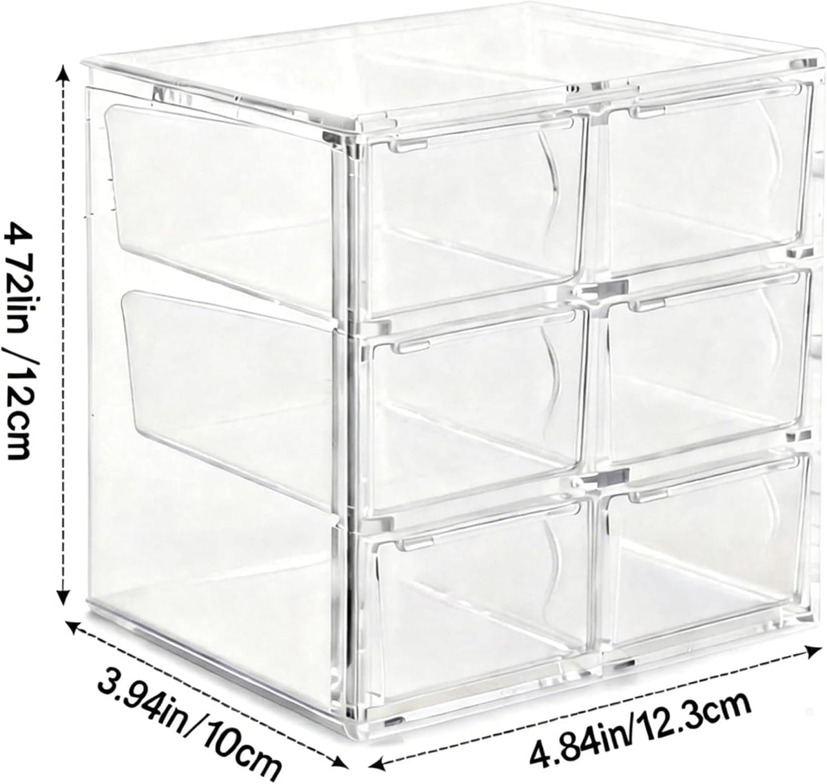 Acrylic Drawer Organizer, Clear Desk Organizer with Drawer, Plastic Stackable Storage Drawers with 12 Drawers, Dustproof for Jewelry, Craft, Office Supplies