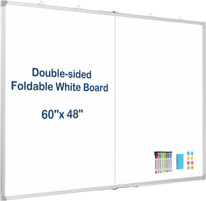Double-Sided White Board Dry Erase Magnetic Whiteboard Wall 24x18 Silver