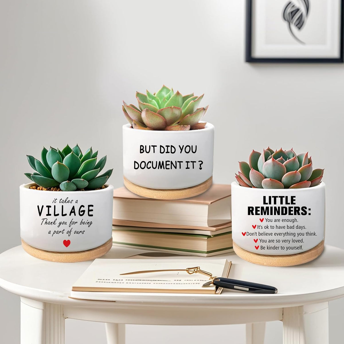 Office Desk Shelf Decor, Funny Succulent Plant Pot (Plants Not Included)