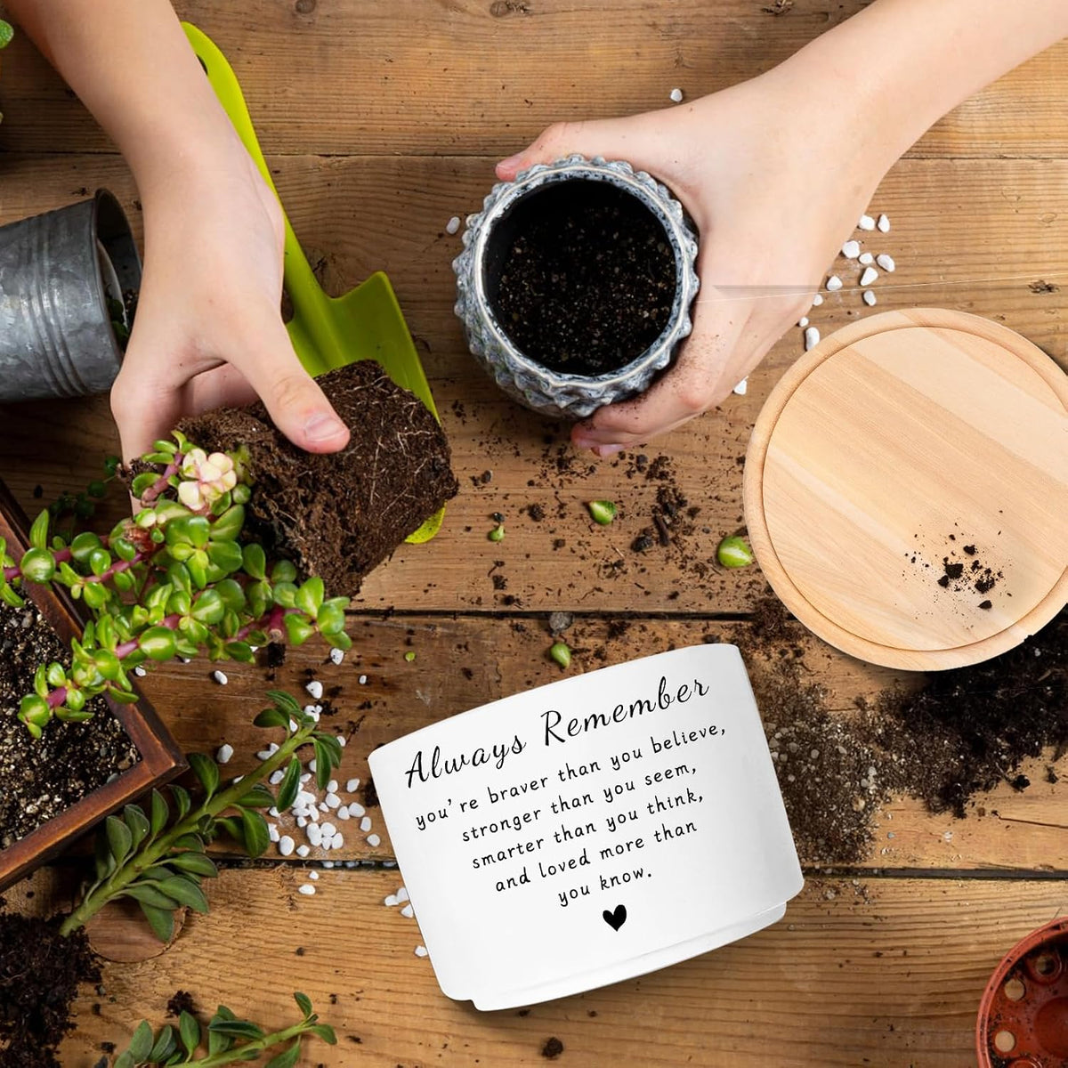 Office Desk Shelf Decor, Funny Succulent Plant Pot (Plants Not Included)