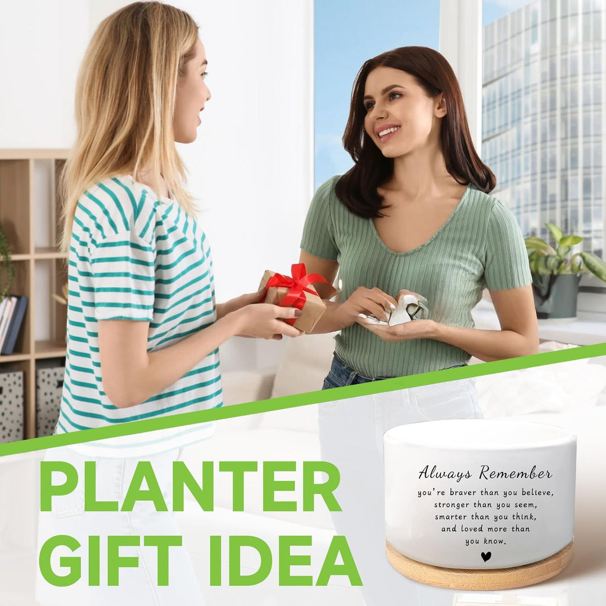 Office Desk Shelf Decor, Funny Succulent Plant Pot (Plants Not Included)