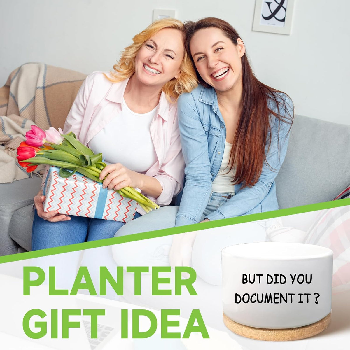 Office Desk Shelf Decor, Funny Succulent Plant Pot (Plants Not Included)