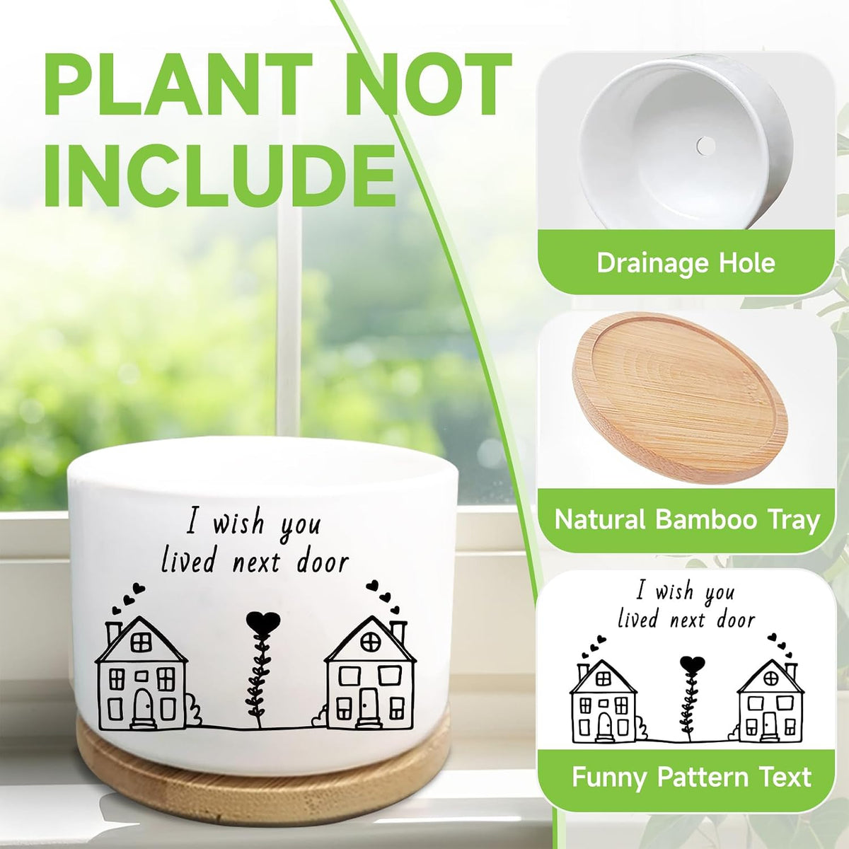 Office Desk Shelf Decor, Funny Succulent Plant Pot (Plants Not Included)