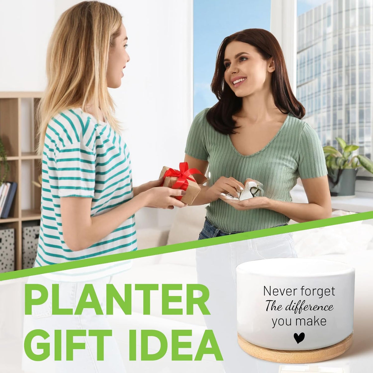 Office Desk Shelf Decor, Funny Succulent Plant Pot (Plants Not Included)