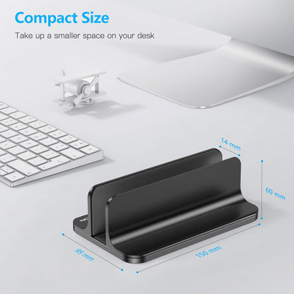 Vertical Laptop Stand Holder, Adjustable Dock for MacBook, Black