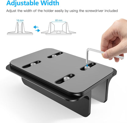 Vertical Laptop Stand Holder, Adjustable Dock for MacBook, Black