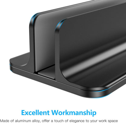 Vertical Laptop Stand Holder, Adjustable Dock for MacBook, Black