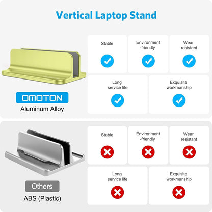 Vertical Laptop Stand Holder, Adjustable Dock for MacBook, Black