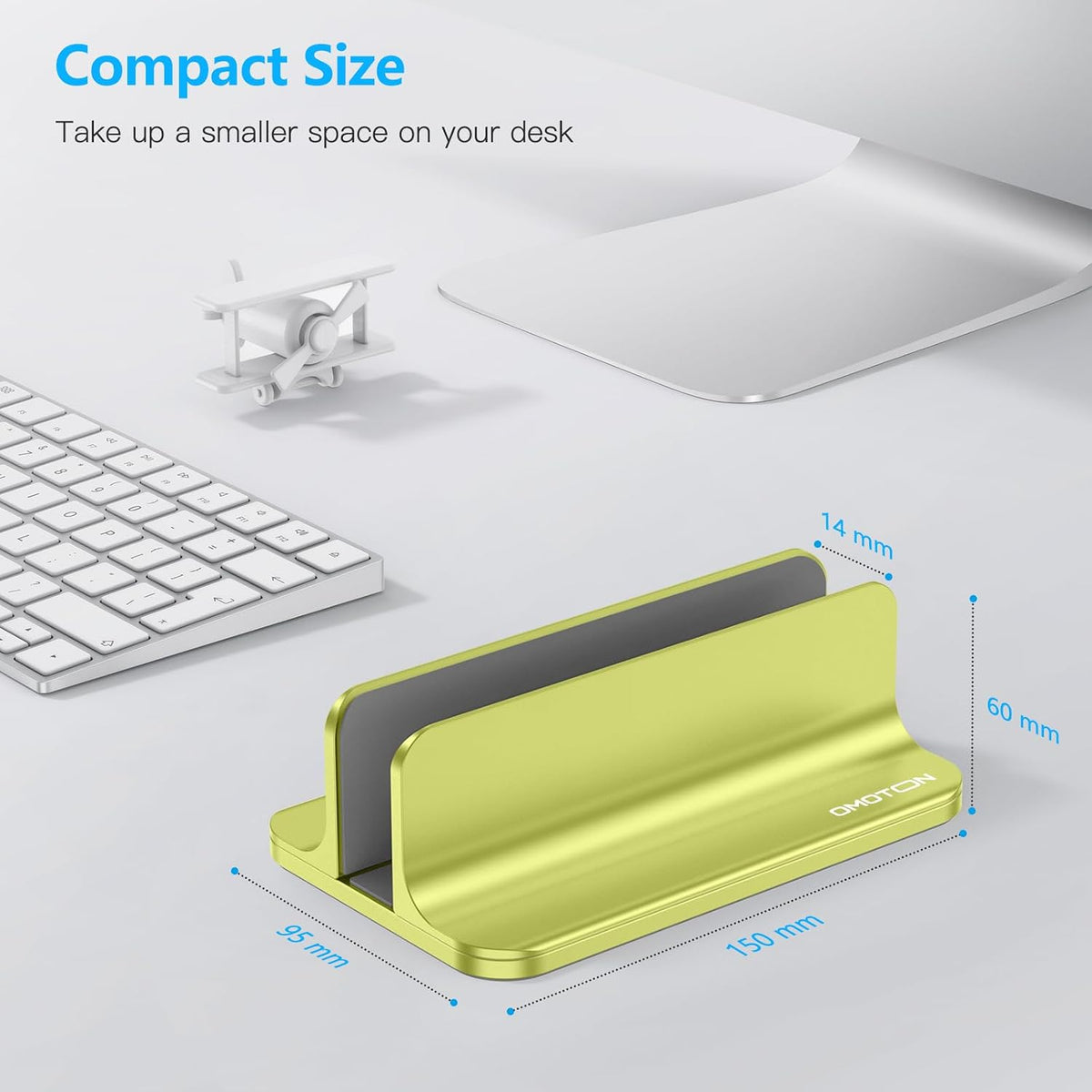 Vertical Laptop Stand Holder, Adjustable Dock for MacBook, Black