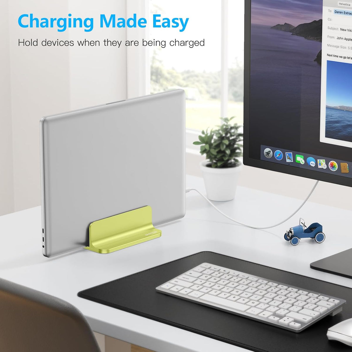 Vertical Laptop Stand Holder, Adjustable Dock for MacBook, Black
