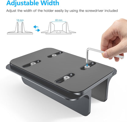 Vertical Laptop Stand Holder, Adjustable Dock for MacBook, Black