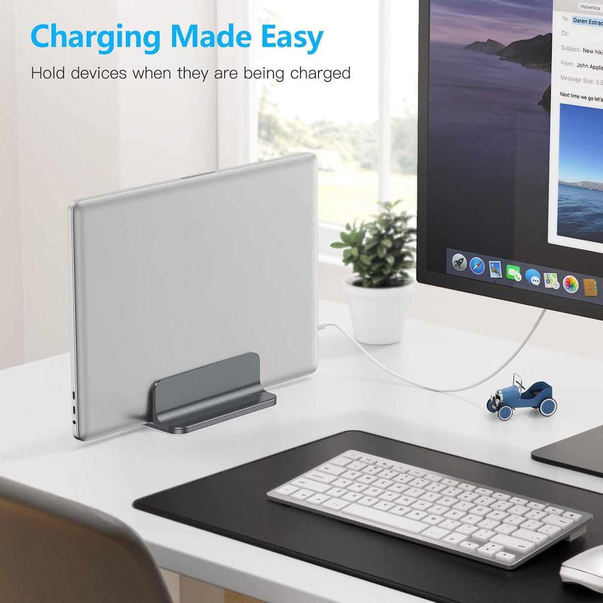 Vertical Laptop Stand Holder, Adjustable Dock for MacBook, Black