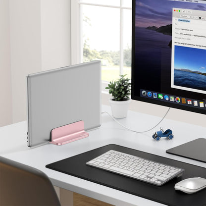 Vertical Laptop Stand Holder, Adjustable Dock for MacBook, Black