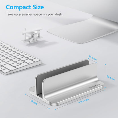 Vertical Laptop Stand Holder, Adjustable Dock for MacBook, Black