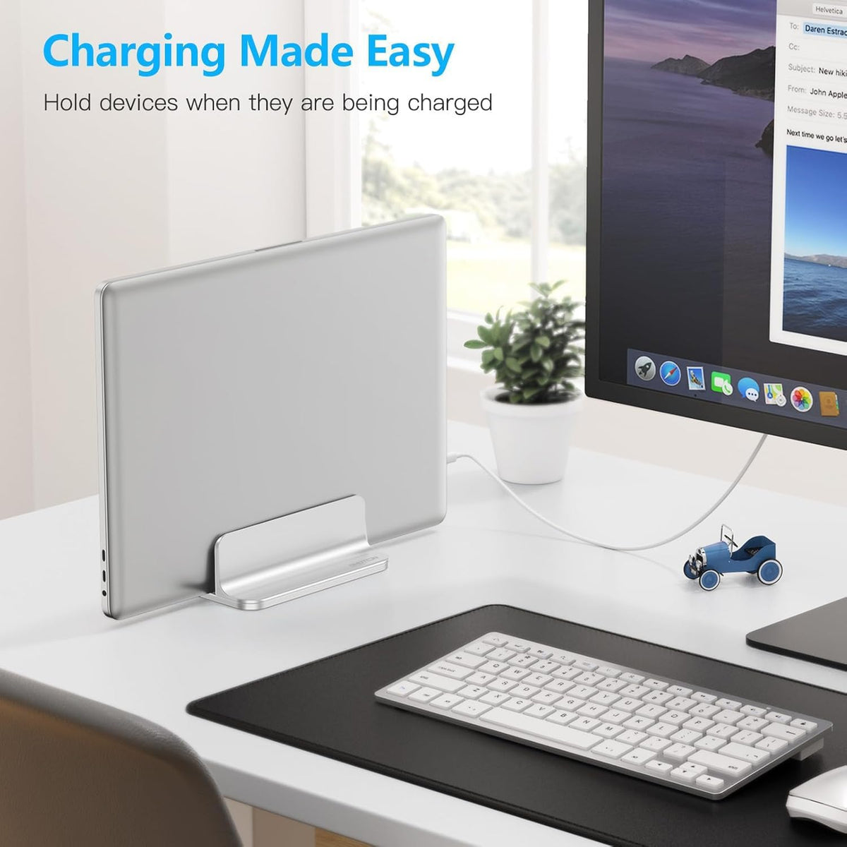 Vertical Laptop Stand Holder, Adjustable Dock for MacBook, Black