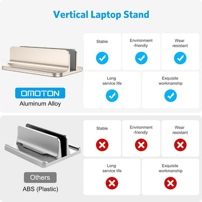 Vertical Laptop Stand Holder, Adjustable Dock for MacBook, Black