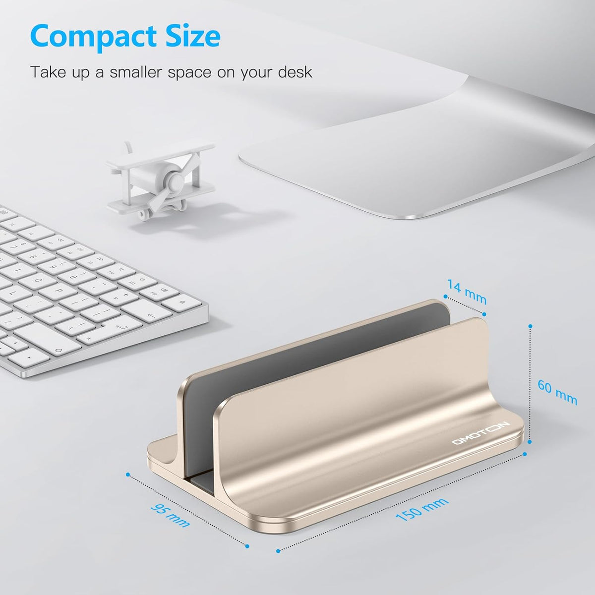 Vertical Laptop Stand Holder, Adjustable Dock for MacBook, Black