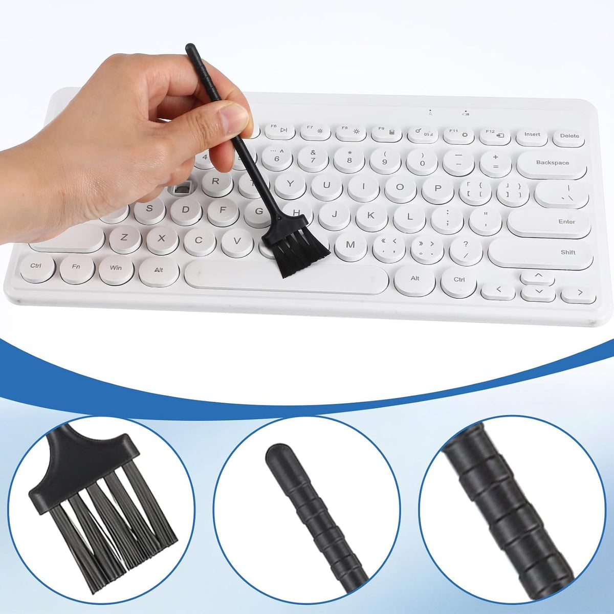10 Pcs Anti-Static Keyboard Brush Cleaning Set, Mini Portable Electronic Keyboard Brushes for Fans Keyboards Laptop Circuit Board Motherboards PC Cleaning Brush Set