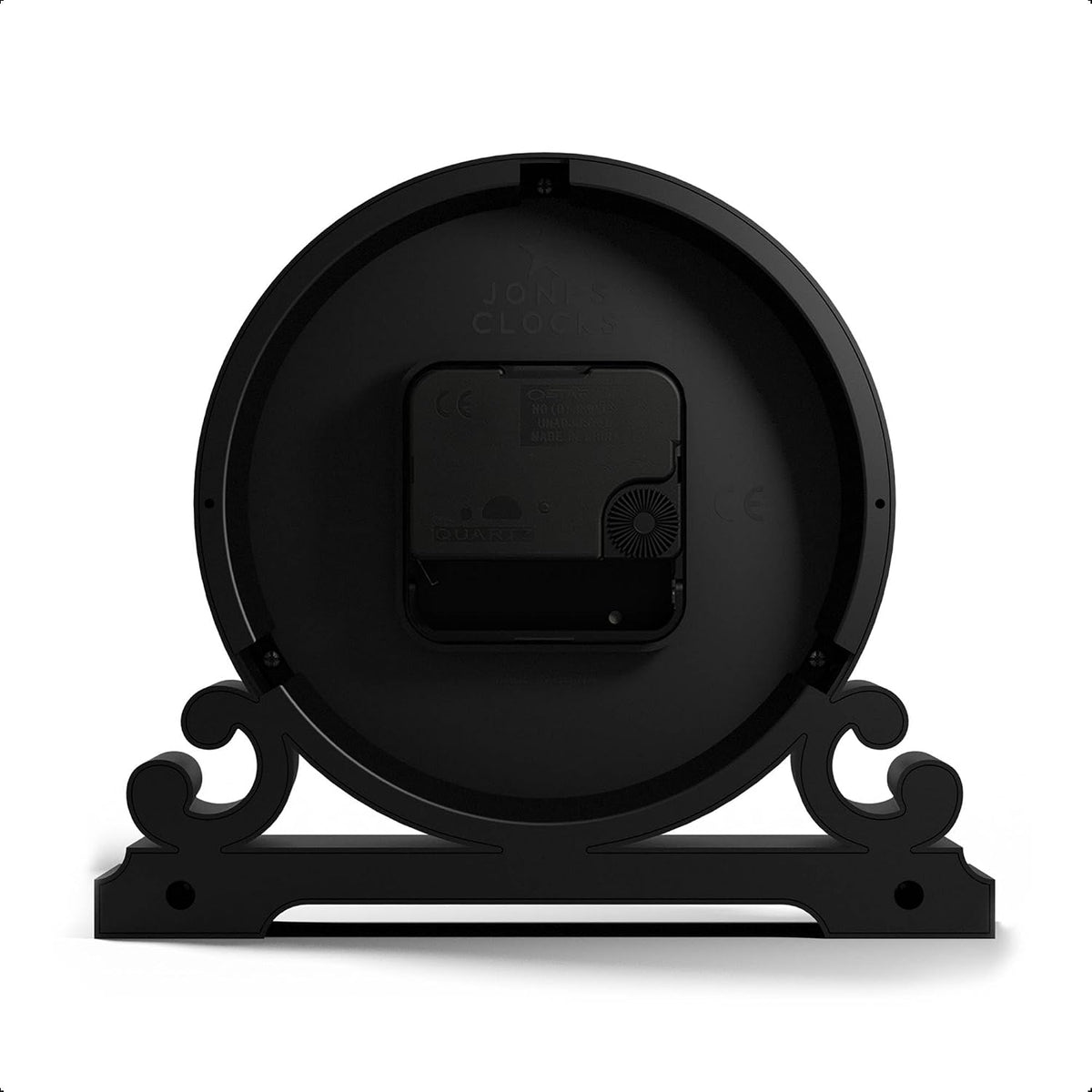 ® Saloon Mantel Clock | Small Traditional Double Scroll Design | Green | Contemporary Classic Style for Desk, Table, Shelf or Bedside