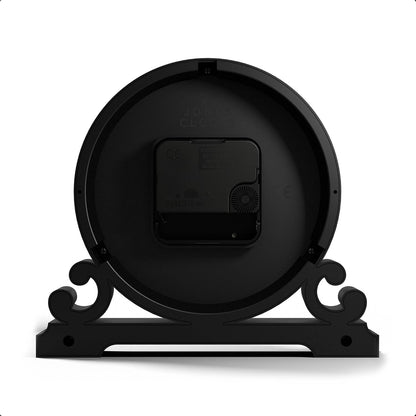 ® Saloon Mantel Clock | Small Traditional Double Scroll Design | Green | Contemporary Classic Style for Desk, Table, Shelf or Bedside