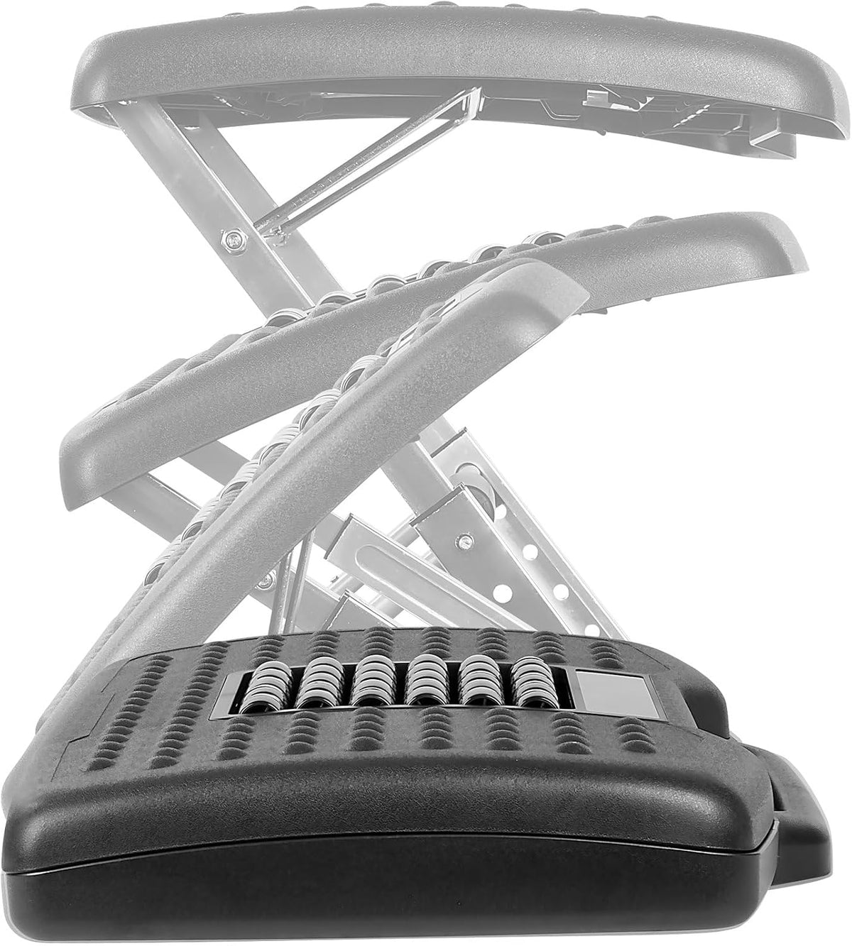 ! Under Desk Footrest Adjustable Height & Tilt Foot Rest Under Desk (3"–15") with Massage Rollers, Large Non Slip Ergonomic Office Foot Stool for Home Office & Workstation