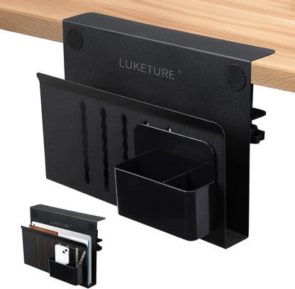 Desk Side Storage Laptop Holder No Drill Clamp On Organizer