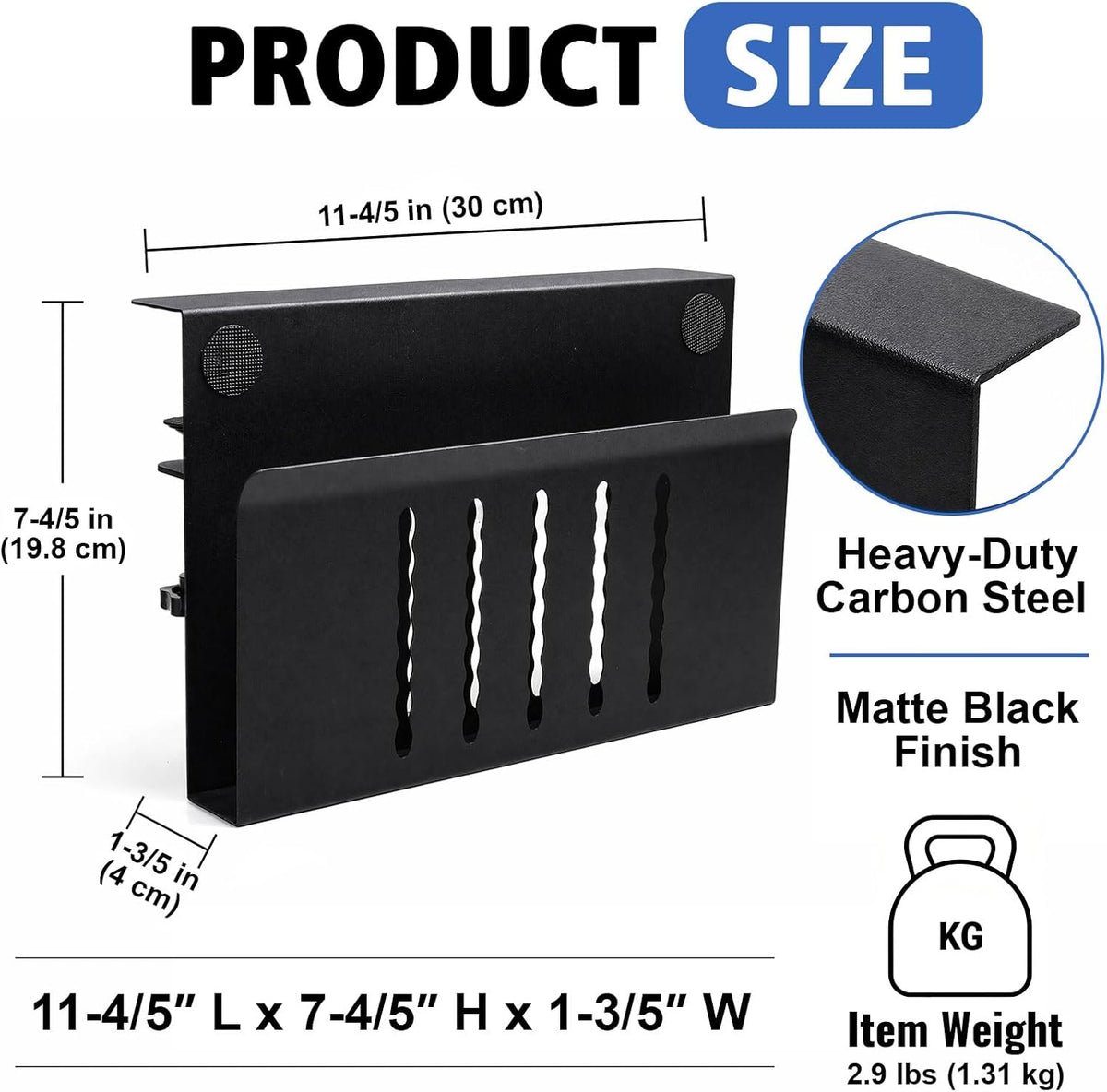 Desk Side Storage Laptop Holder No Drill Clamp On Organizer