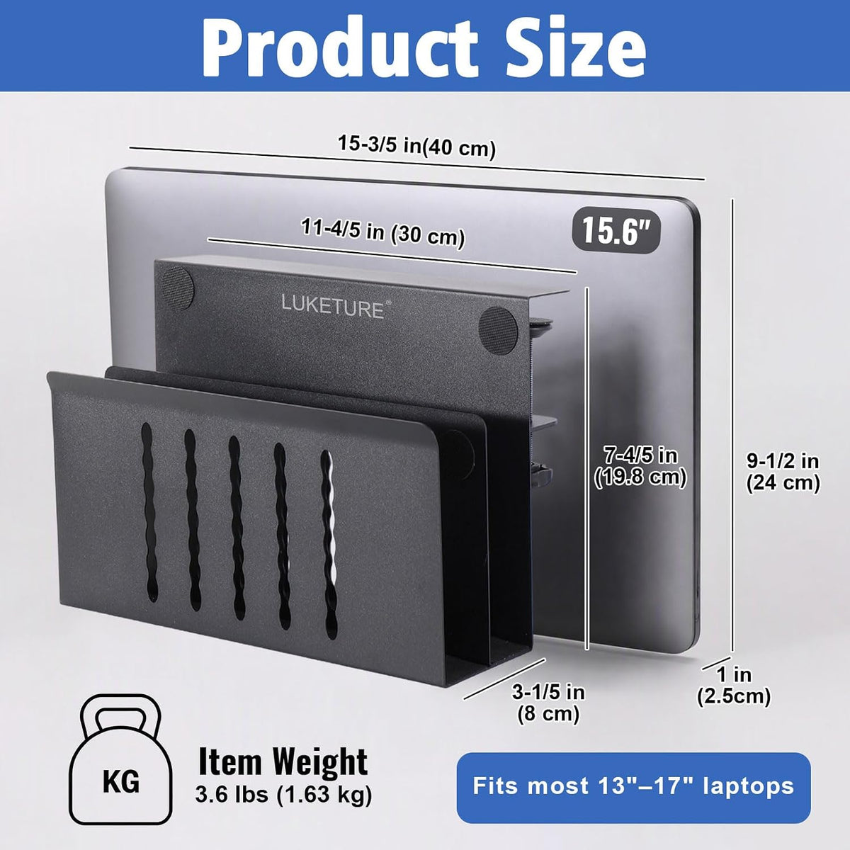 Desk Side Storage Laptop Holder No Drill Clamp On Organizer
