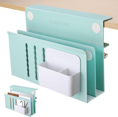 Desk Side Storage Laptop Holder No Drill Clamp On Organizer