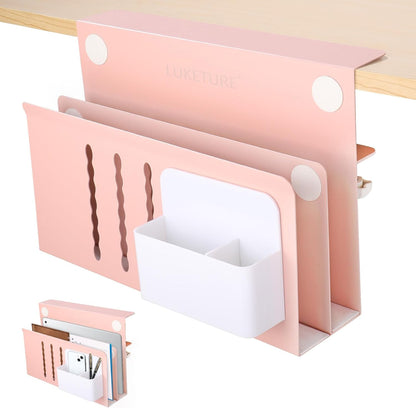 Desk Side Storage Laptop Holder No Drill Clamp On Organizer