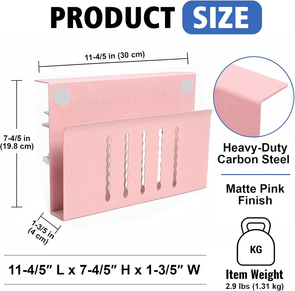 Desk Side Storage Laptop Holder No Drill Clamp On Organizer