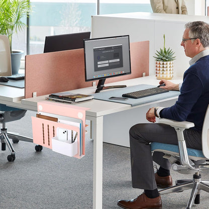 Desk Side Storage Laptop Holder No Drill Clamp On Organizer