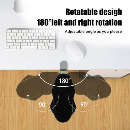 Computer Arm Rest for Desk, 180° Swivel and 90° Foldable, Black