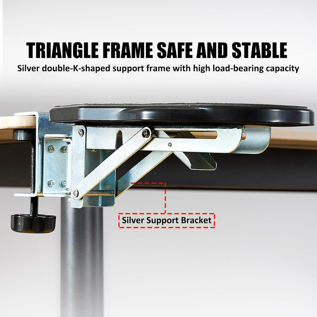 Computer Arm Rest for Desk, 180° Swivel and 90° Foldable, Black