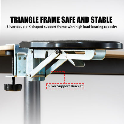 Computer Arm Rest for Desk, 180° Swivel and 90° Foldable, Black