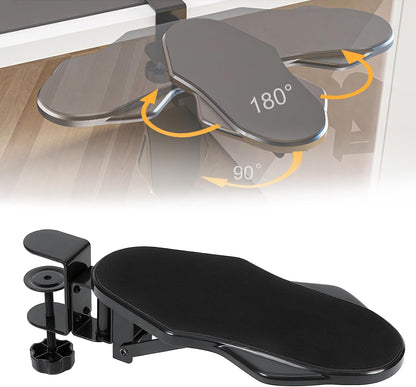 Computer Arm Rest for Desk, 180° Swivel and 90° Foldable, Black