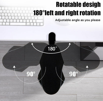 Computer Arm Rest for Desk, 180° Swivel and 90° Foldable, Black