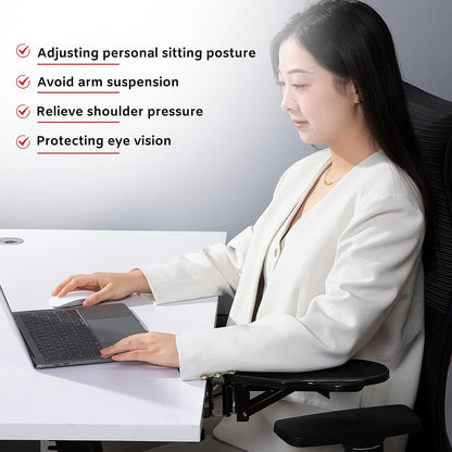 Computer Arm Rest for Desk, 180° Swivel and 90° Foldable, Black
