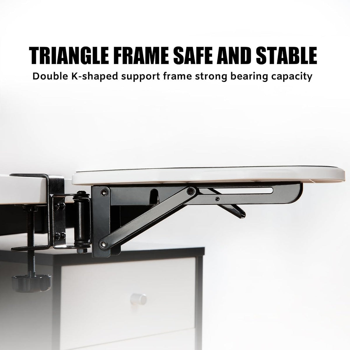 Computer Arm Rest for Desk, 180° Swivel and 90° Foldable, Black