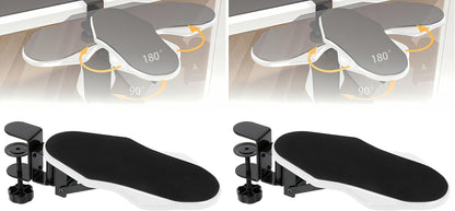 Computer Arm Rest for Desk, 180° Swivel and 90° Foldable, Black