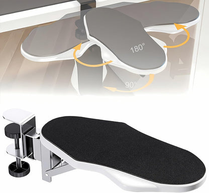 Computer Arm Rest for Desk, 180° Swivel and 90° Foldable, Black