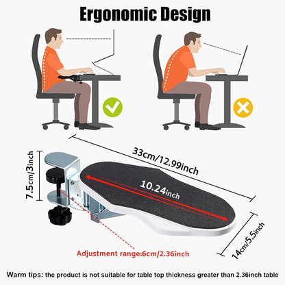 Computer Arm Rest for Desk, 180° Swivel and 90° Foldable, Black