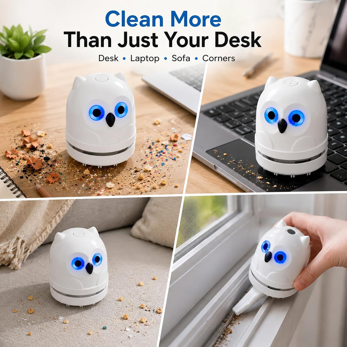 Mini Desktop Vacuum Cleaner Cordless Desk Vacuum