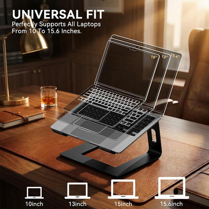 Laptop Stand, Aluminum Ergonomic Desk Riser, 10-15.6", Gold
