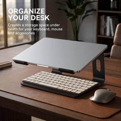 Laptop Stand, Aluminum Ergonomic Desk Riser, 10-15.6", Gold