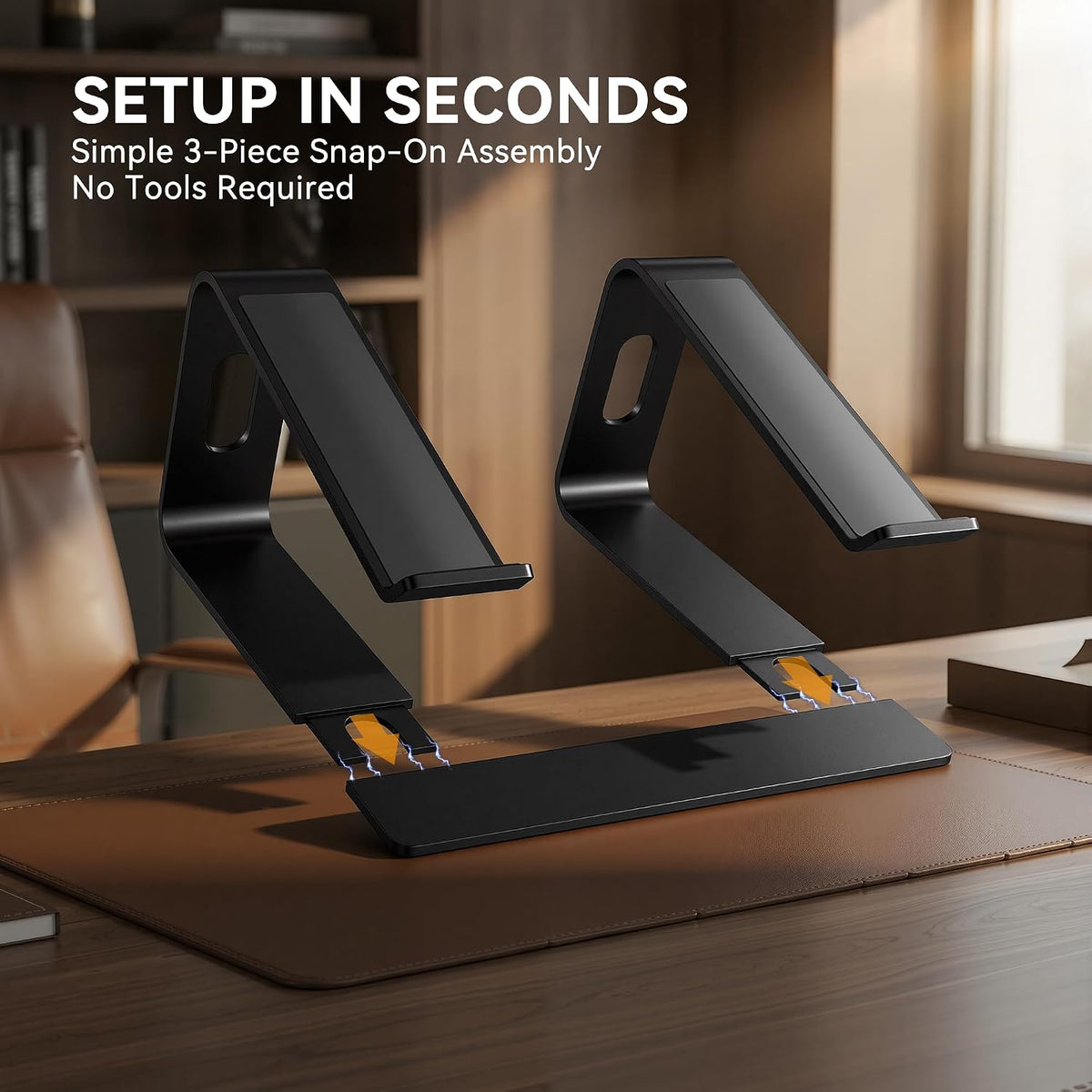 Laptop Stand, Aluminum Ergonomic Desk Riser, 10-15.6", Gold