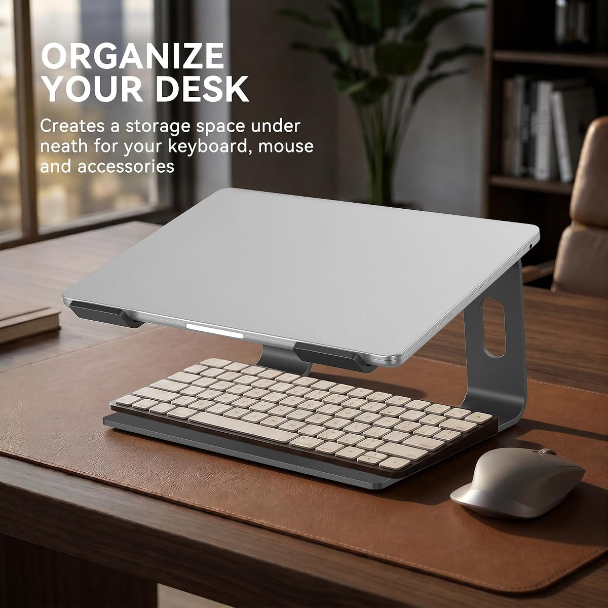 Laptop Stand, Aluminum Ergonomic Desk Riser, 10-15.6", Gold