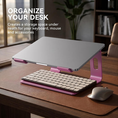 Laptop Stand, Aluminum Ergonomic Desk Riser, 10-15.6", Gold