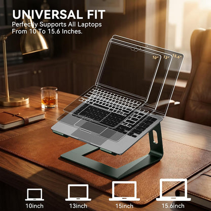 Laptop Stand, Aluminum Ergonomic Desk Riser, 10-15.6", Gold